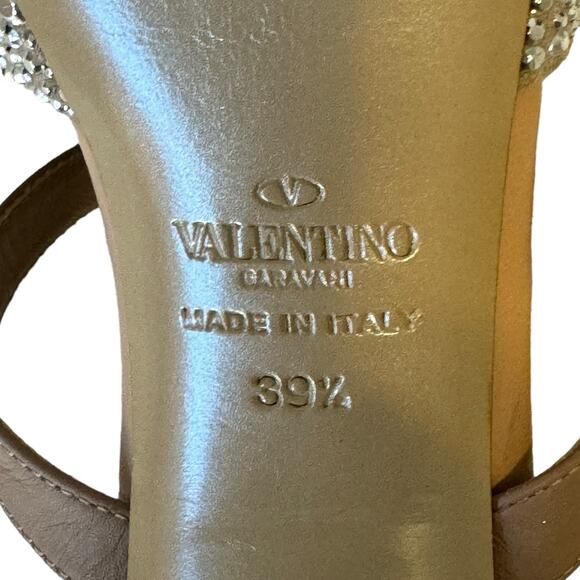 Valentino Micro Stud Suede Mary Jane D'Orsay Stiletto Heels Size 39.5 - Picture 13 of 14